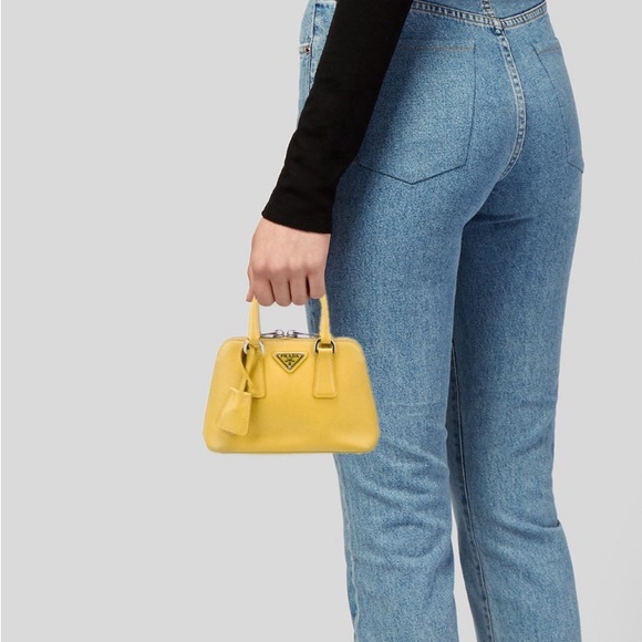 Prada Yellow Mini Tote Bag - Picture 5 of 5
